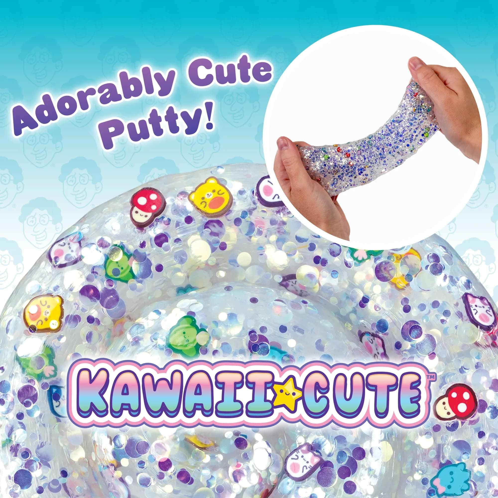 Crazy Aaron's Thinking Putty Kawaii Cute 96ml (3.2 oz) | Glitter & Charms for Sensory Play - view 4