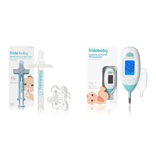 Frida Baby Medi Frida Accu-Dose Pacifier Medicine Dispenser with Digital Rectal Thermometer (Clear) - main product image
