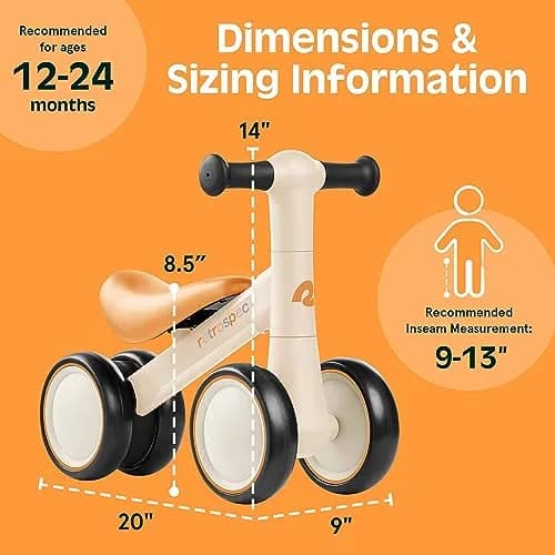Retrospec Cricket Baby Walker Balance Bike for 12-24 Months | Toddler Ride-On Toy for Boys & Girls thumbnail 4