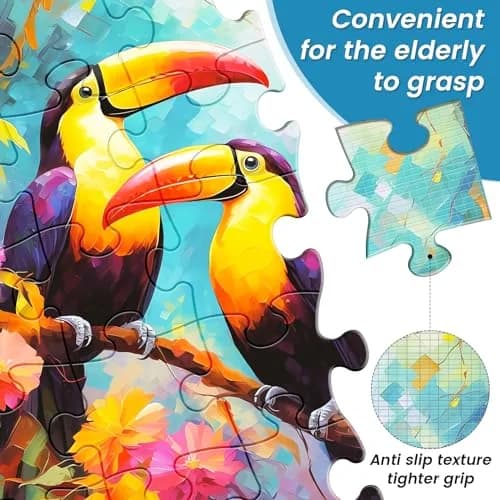 WSCXSC 24 Large Piece Puzzle for Seniors | Dementia & Elderly Friendly, Easy & Bright Colors (70-120 chars) thumbnail 4