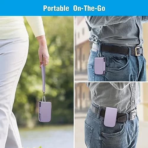 MEDMAX PU Leather Protective Case for Freestyle Libre 3 2 / Libre Reader | Slip-Resistant, Drop-Proof, Portable (Lilac Purple) thumbnail 6