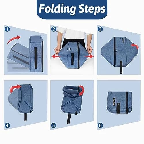 Petskd Portable Cat Travel Litter Box with Lid, Blue 50cm x 38cm x 15cm | Leak-Proof & Odor Control for Travel thumbnail 7
