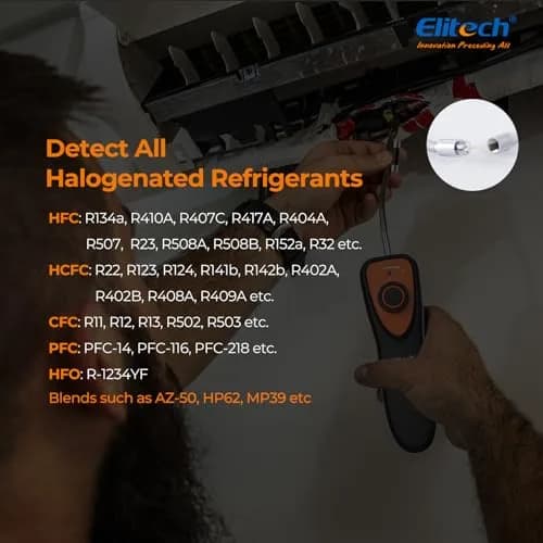 Elitech CLD-100 Refrigerant Leak Detector with UV Light | 8.26 inch Probe, 0.21oz/yr Sensitivity thumbnail 4