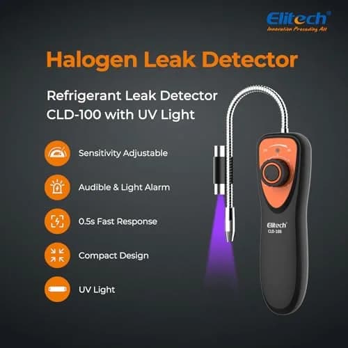 Elitech CLD-100 Refrigerant Leak Detector with UV Light | 8.26 inch Probe, 0.21oz/yr Sensitivity thumbnail 2