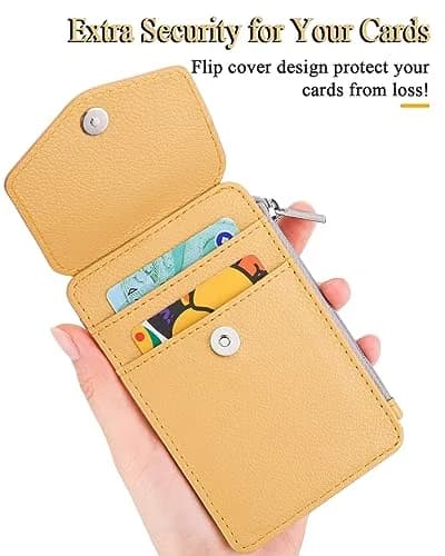 Teskyer ID Badge Holder with Lanyard, Lanyard Wallet, Lichee Yellow (3.1" x 4.7" | 7.6cm x 12cm) thumbnail 4