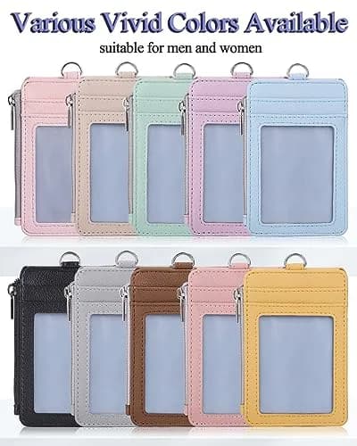 Teskyer ID Badge Holder with Lanyard, Lanyard Wallet, Lichee Yellow (3.1" x 4.7" | 7.6cm x 12cm) thumbnail 7