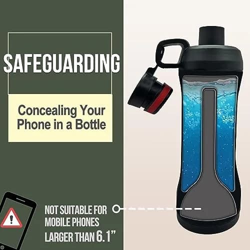 AZ-Homey Diversion Water Bottle with Hidden Compartment 400ml (13.5oz) | Discreet Storage for Valuables thumbnail 2