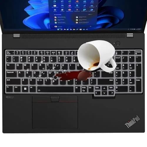 MUBUY-GOL Black Silicone Keyboard Cover for Lenovo ThinkPad E16, T16, P16, P16v, P16s, L15 (15.6"-16") | US Layout thumbnail 7
