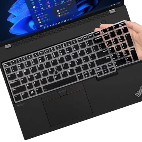 MUBUY-GOL Black Silicone Keyboard Cover for Lenovo ThinkPad E16, T16, P16, P16v, P16s, L15 (15.6"-16") | US Layout thumbnail 1