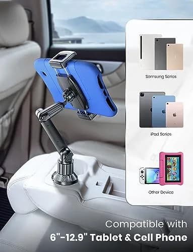 eSamcore Car Cup Holder Tablet Mount 47cm (15" Height) | Stable & Durable for 6"-12.9" Devices thumbnail 5