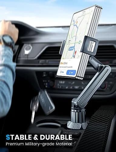 eSamcore Car Cup Holder Tablet Mount 47cm (15" Height) | Stable & Durable for 6"-12.9" Devices thumbnail 2