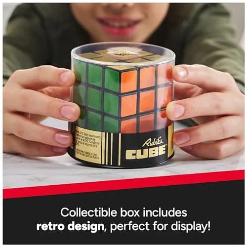 Rubik's Cube 50th Anniversary Retro Puzzle Cube & Brain Teaser Fidget Toy | Classic 3x3 Vintage Design, Collectible & Brain-Boosting thumbnail 5