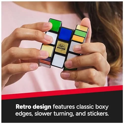 Rubik's Cube 50th Anniversary Retro Puzzle Cube & Brain Teaser Fidget Toy | Classic 3x3 Vintage Design, Collectible & Brain-Boosting thumbnail 3