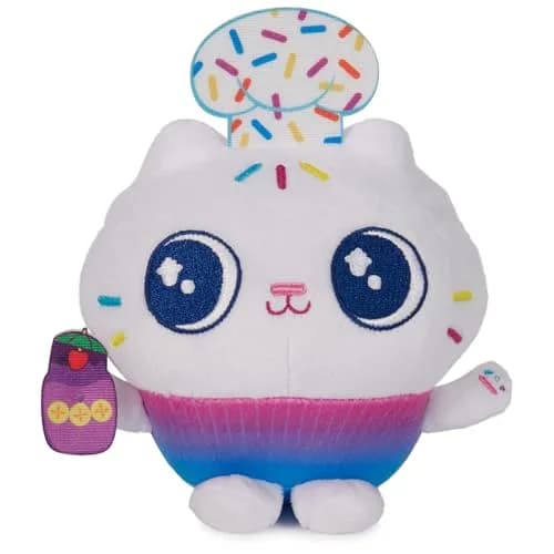 DREAMWORKS GABBY'S DOLLHOUSE 6-inch Cakey Cat Plush Celebration Series | Soft, Cuddly & Imaginative (120 chars) thumbnail 1