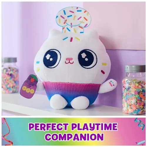 DREAMWORKS GABBY'S DOLLHOUSE 6-inch Cakey Cat Plush Celebration Series | Soft, Cuddly & Imaginative (120 chars) thumbnail 4