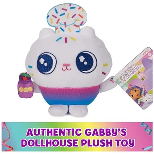 DREAMWORKS GABBY'S DOLLHOUSE 6-inch Cakey Cat Plush Celebration Series | Soft, Cuddly & Imaginative (120 chars) thumbnail 6