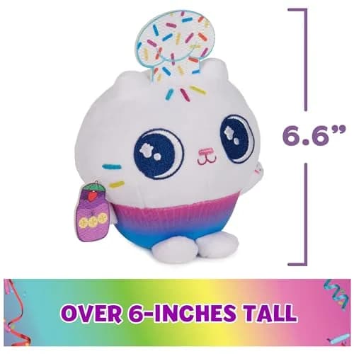 DREAMWORKS GABBY'S DOLLHOUSE 6-inch Cakey Cat Plush Celebration Series | Soft, Cuddly & Imaginative (120 chars) thumbnail 3