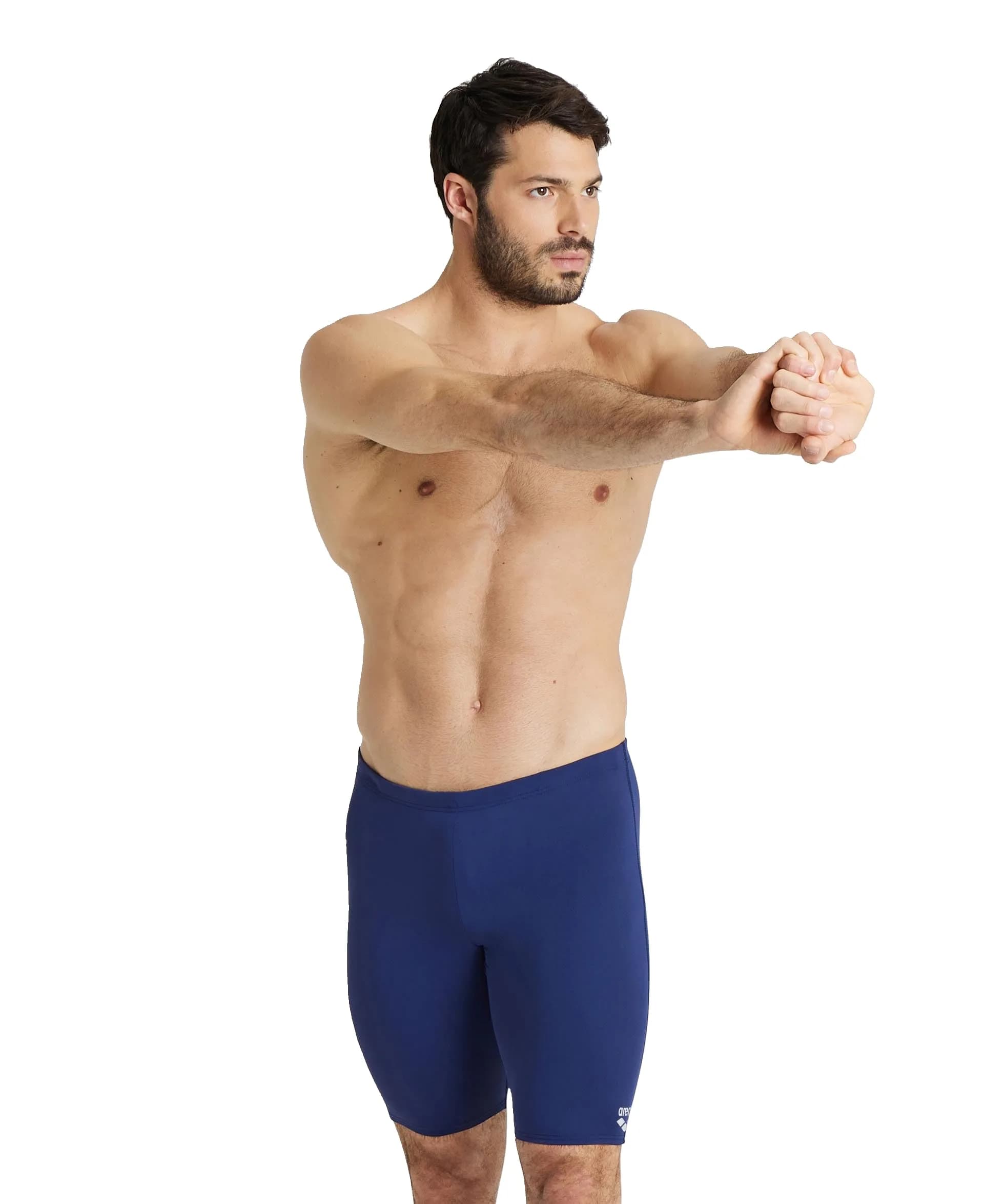 ARENA Feel Men's Dynamo Swim Jammer Knee-Length Swimwear Navy 24 | Chlorine-Resistant, Quick-Drying