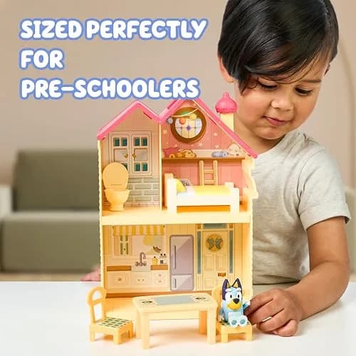 Bluey Mini House Playset with 2.5" Figure & 5 Accessories, 3 Room Play House Toys with Carry Handle, Compact Travel Toy (0.45 kg) thumbnail 5