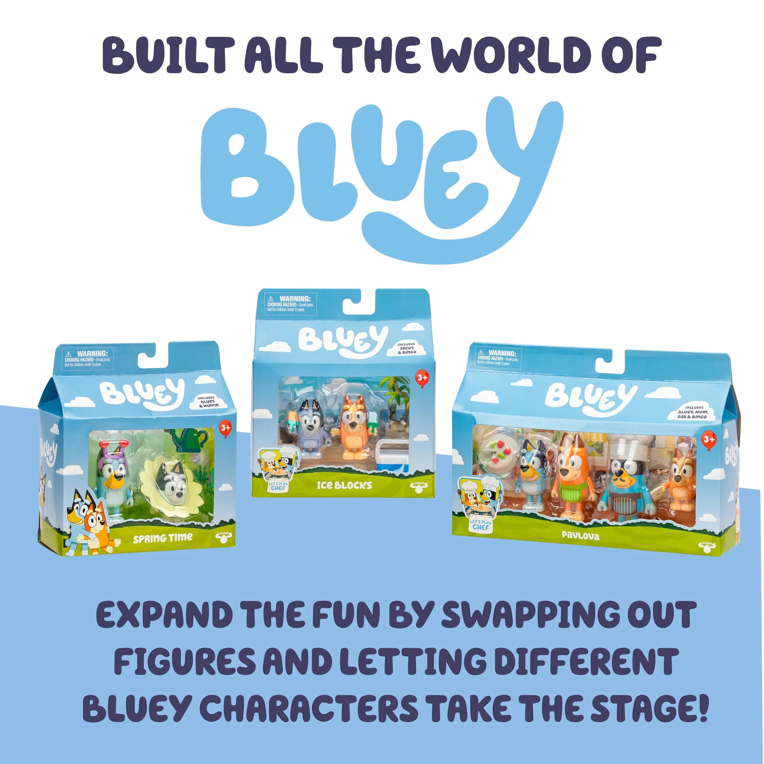 Bluey Mini House Playset with 2.5" Figure & 5 Accessories, 3 Room Play House Toys with Carry Handle, Compact Travel Toy (0.45 kg) - view 6
