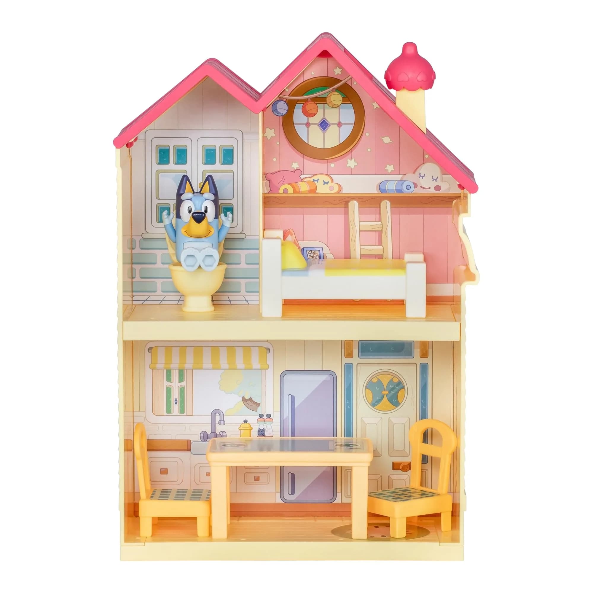 Bluey Mini House Playset with 2.5" Figure & 5 Accessories, 3 Room Play House Toys with Carry Handle, Compact Travel Toy (0.45 kg) - view 7