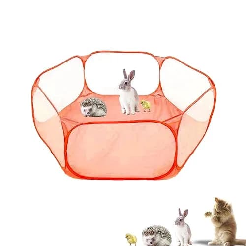 Sheldamy Small Animals Playpen 47'' x 24'' x 15'' | Portable Pop-up Pet Tent for Rabbits & Guinea Pigs thumbnail 1