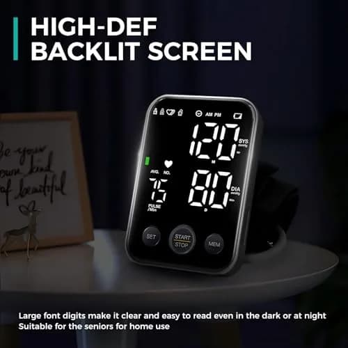 Oklar FDA Cleared Automatic Arm Blood Pressure Monitor | 22-40 cm Cuff, 2x120 Readings, Type-C & Battery Powered thumbnail 4