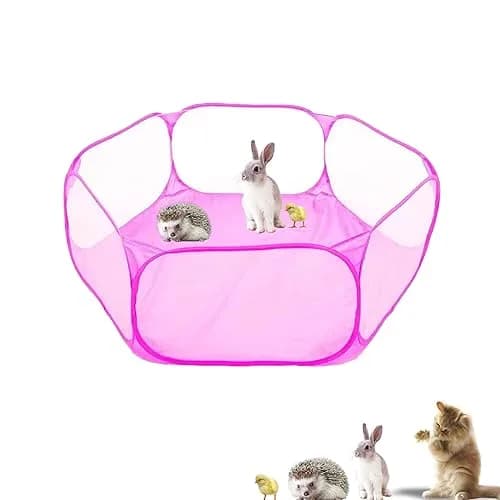 Sheldamy Small Animals Playpen 47'' x 24'' x 15'' | Portable Pop-up Pet Tent for Rabbits & Guinea Pigs thumbnail 1