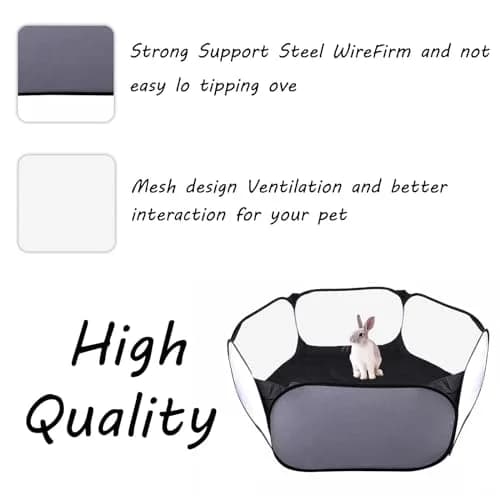 Sheldamy Small Animals Playpen 47x24x15 in | Portable Pop-up Interactive Pet Tent thumbnail 5