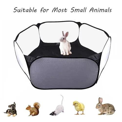 Sheldamy Small Animals Playpen 47x24x15 in | Portable Pop-up Interactive Pet Tent thumbnail 3