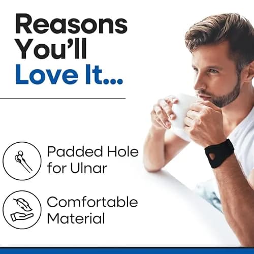 ARMSTRONG AMERICA Wrist Wrap Compression Wrist Brace for TFCC Tears | Carpal Tunnel & Tendonitis Support (MED) thumbnail 5