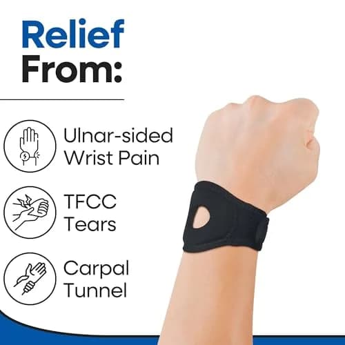 ARMSTRONG AMERICA Wrist Wrap Compression Wrist Brace for TFCC Tears | Carpal Tunnel & Tendonitis Support (MED) thumbnail 2