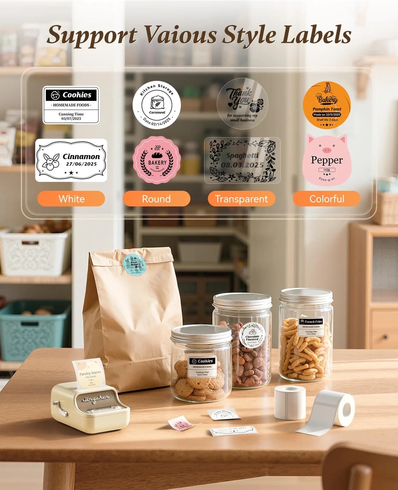 NIIMBOT B21 Label Maker White 50x30mm (230 Labels/Roll) | Wireless Bluetooth Thermal Printer for Home & Office - view 5