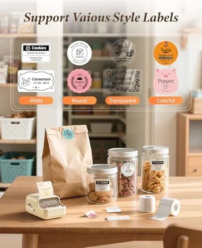 NIIMBOT B21 Label Maker White 50x30mm (230 Labels/Roll) | Wireless Bluetooth Thermal Printer for Home & Office thumbnail 5