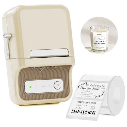 NIIMBOT B21 Label Maker White 50x30mm (230 Labels/Roll) | Wireless Bluetooth Thermal Printer for Home & Office thumbnail 1