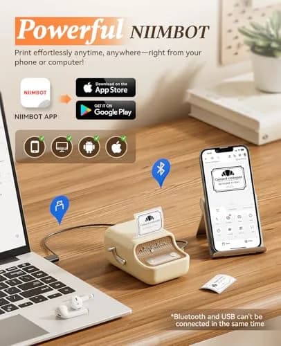NIIMBOT B21 Label Maker White 50x30mm (230 Labels/Roll) | Wireless Bluetooth Thermal Printer for Home & Office thumbnail 7