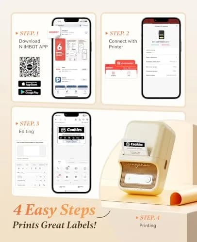 NIIMBOT B21 Label Maker White 50x30mm (230 Labels/Roll) | Wireless Bluetooth Thermal Printer for Home & Office thumbnail 8