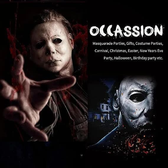 CSUJEE Michael Myers Mask, Halloween Horror Masquerade Costume, Scary Cosplay (Style 3) | Adult Unisex thumbnail 8