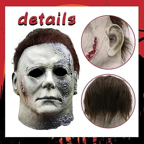 CSUJEE Michael Myers Mask, Halloween Horror Masquerade Costume, Scary Cosplay (Style 3) | Adult Unisex thumbnail 3