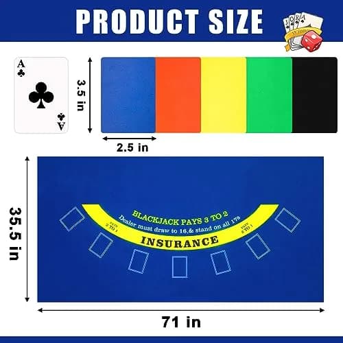 Aoriher Blackjack Game Combo Set | 6 Deck Automatic Shuffler Felt Table for Casino & Family Fun thumbnail 3
