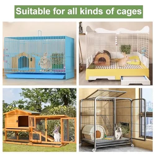 LUAVIARU Metal Hay Feeder Rack for Rabbits & Guinea Pigs, 2-Pack Black | Less Wasted Hay & Easy Clean thumbnail 6
