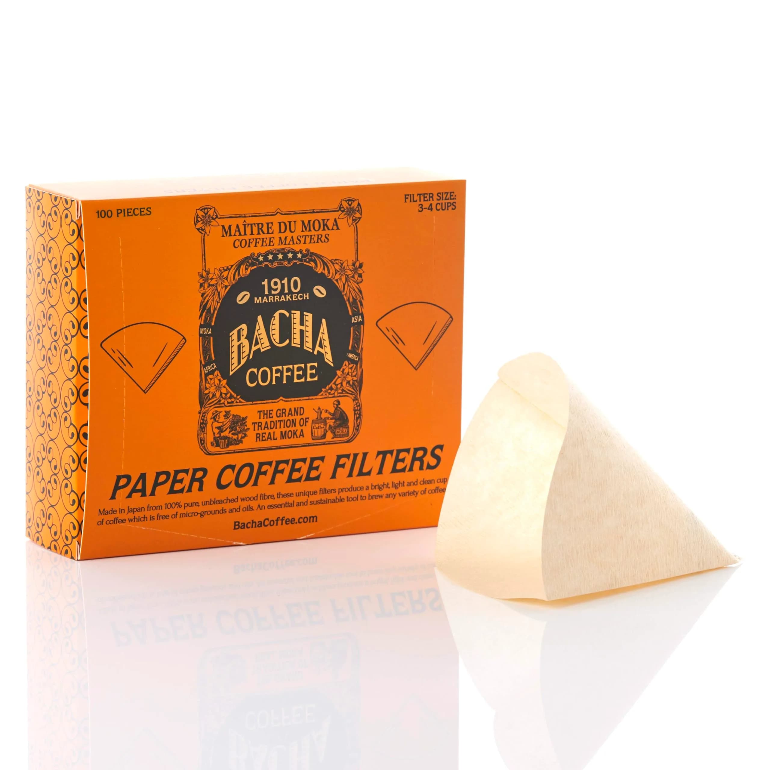 Bacha Coffee 100% Cotton Reusable Coffee Filter 125mm (4 fl oz) | Basket Filter for Pour-Over Coffee — Large
