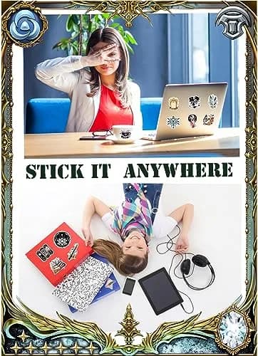 H&G MASTER Witchy Stickers for Kindles & Water Bottles 100PCS Waterproof Vinyl | Spooky Cute Celestial Decor thumbnail 7
