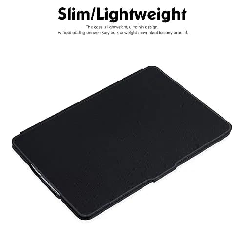 LaoShuSheng Slim Case for Kindle Paperwhite 5th/6th/7th Gen | Auto Sleep/Wake, Lightweight PU Leather, Classic Black thumbnail 4