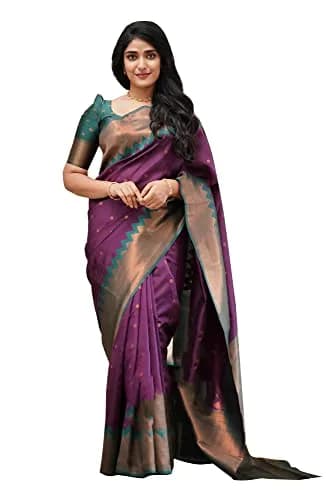Avantika Fashion Women's Soft Silk Saree with Blouse Piece | Kanjivaram, Free Size, Elegant & Comfortable thumbnail 1