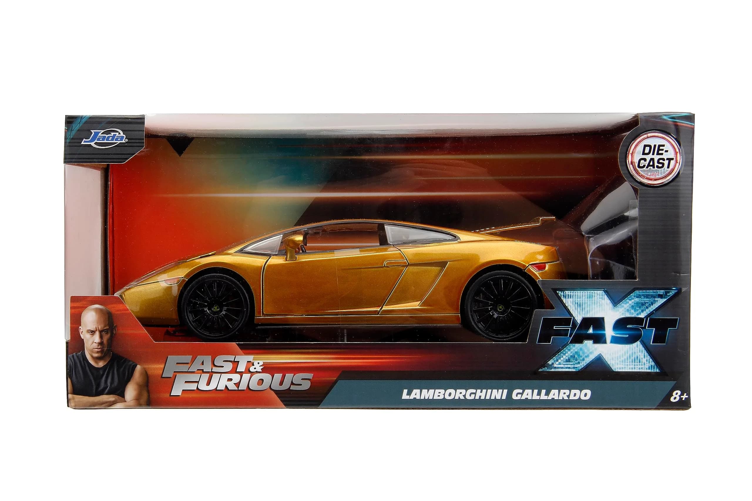 Jada Fast & Furious Fast X Gold Lamborghini Gallardo 1:24 Scale Die-Cast Car | Movie Replica for Kids & Adults - view 4