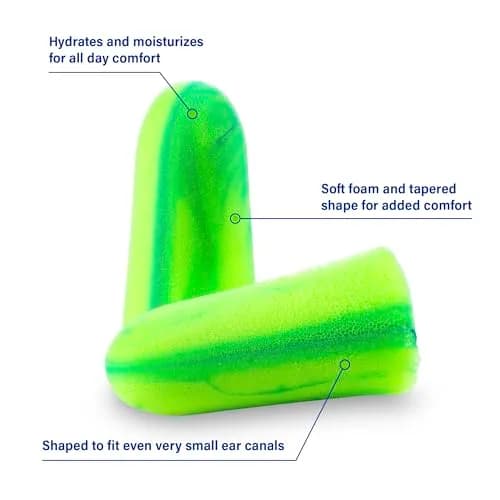 Soothers Moisturizing Foam Earplugs 200 Pair | Hydrating, Soft Fit, NRR 33dB, PVC-Free thumbnail 5