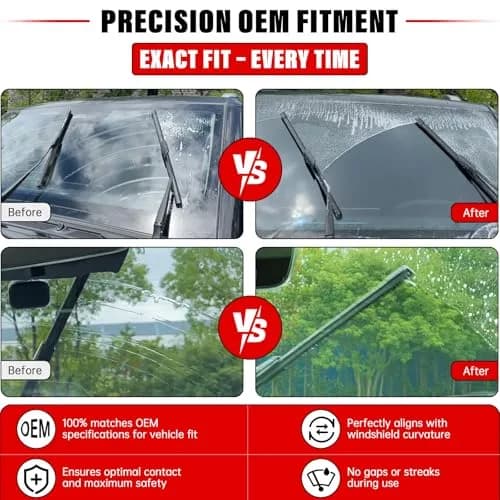 Raintok Windshield Wiper Blades Replacement for Audi Q3 2015-2024 & Q5 SQ5 2009-2024 | 24"+20" | Long-lasting, Precise Fit thumbnail 5