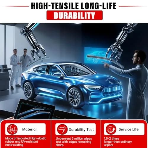 Raintok Windshield Wiper Blades Replacement for Audi Q3 2015-2024 & Q5 SQ5 2009-2024 | 24"+20" | Long-lasting, Precise Fit thumbnail 7