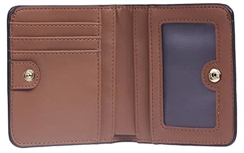 Toughergun Women's Slim RFID Blocking Leather Wallet with Clear ID Window - Compact Bifold Mini Purse thumbnail 4